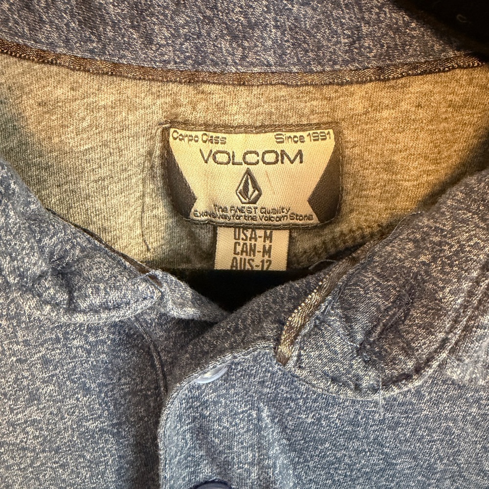 Volcom Boy's Heathered Navy Polo Shirt - Picture 3 of 5